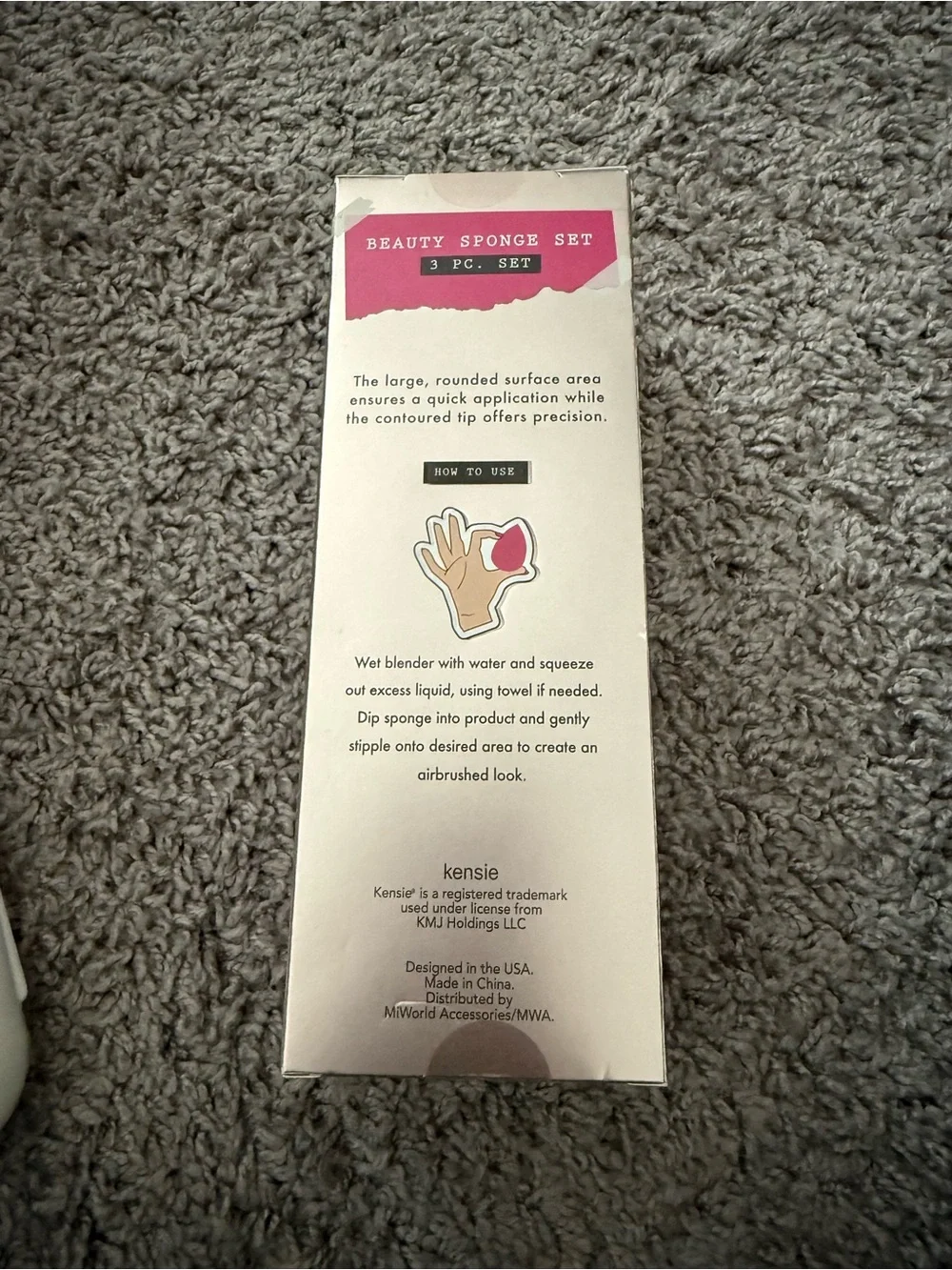 New kensie Pink  3-Piece Beauty Sponge Set